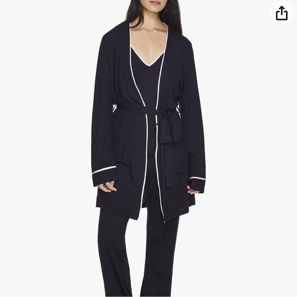 Cosabella Other - Cosabella Black Robe White Trim